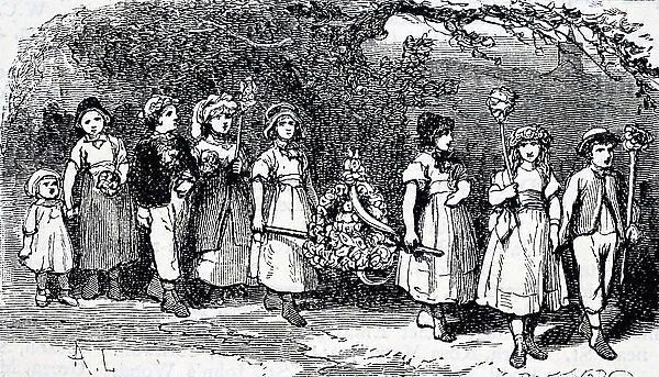 May Day celebrations. 1 / 1 / 1882 (engraving)