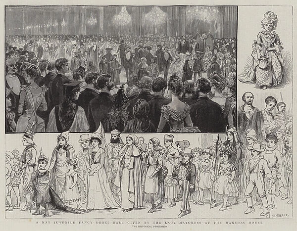 A May Juvenile Fancy Dress Ball given by the Lady Mayoress at the Mansion House (engraving)