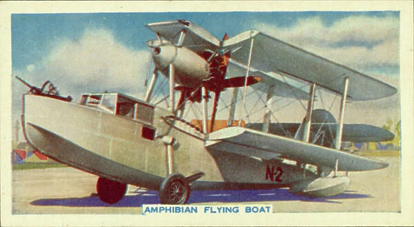 This Mechanized Age, 1937: Amphibian Flying Boat (colour litho)