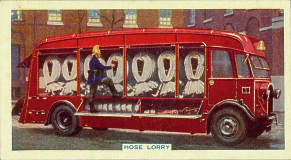 This Mechanized Age, 1937: Hose Lorry (colour litho)