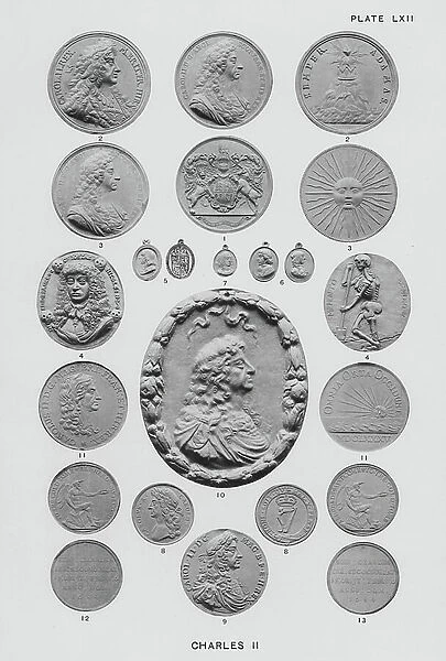 Medallic Illustrations of British History: Charles II (b / w photo)