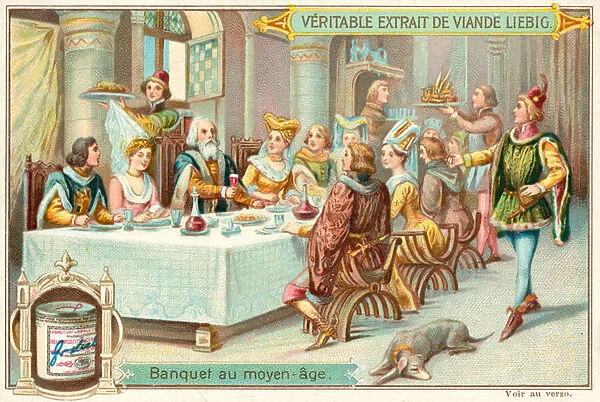 Medieval banquet (chromolitho)