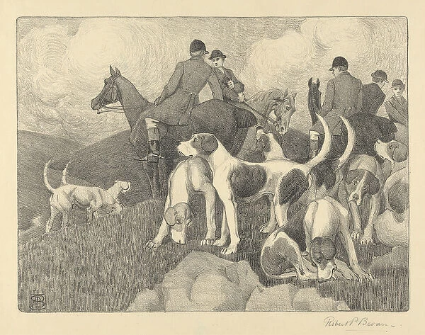The Meet, 1898 (pastel on paper)