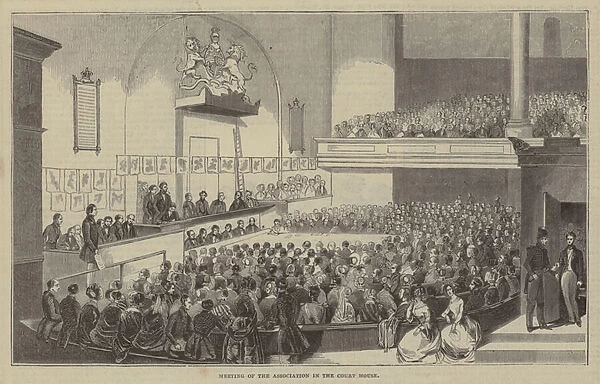 Meeting of the Association in the Court House (engraving)