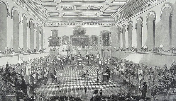 Meeting of British freemasons with masonic rituals, 1860