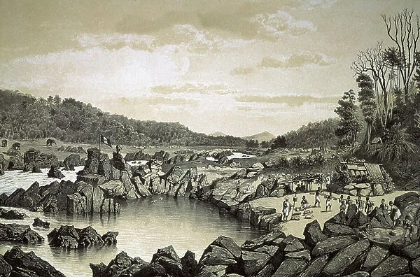 The Mekong River, 1873 (lithograph)