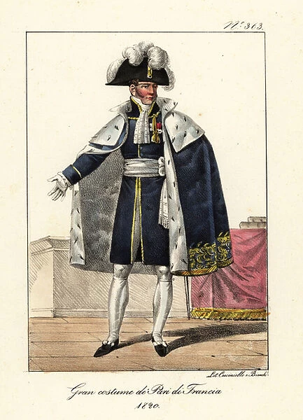 Member of the Chamber of Peers of France, 1820. 1825 (lithograph)