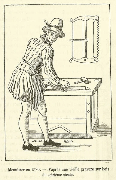 Menuisier en 1580 (engraving)