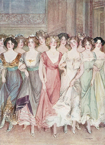 The Merry Widow: Guests at the Embassy (colour litho)