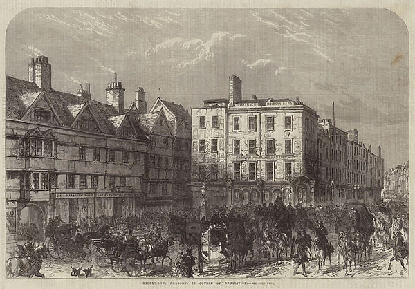Middle-Row, Holborn, in Course of Demolition (engraving)