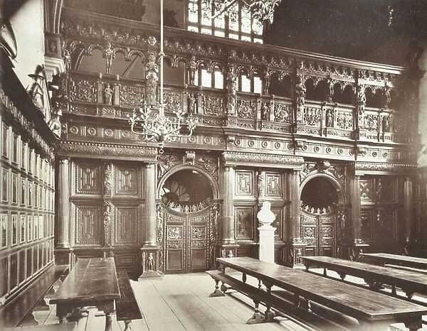Middle Temple Hall, 1885 (b  /  w photo)
