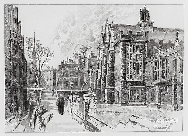 Middle Temple Hall and Fountain Court (engraving)