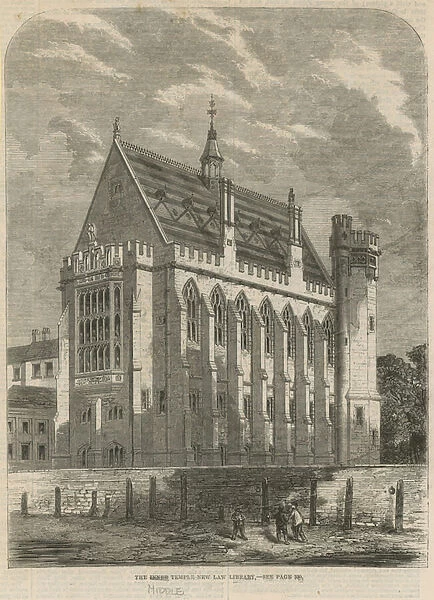 The Middle Temple new law library (engraving)