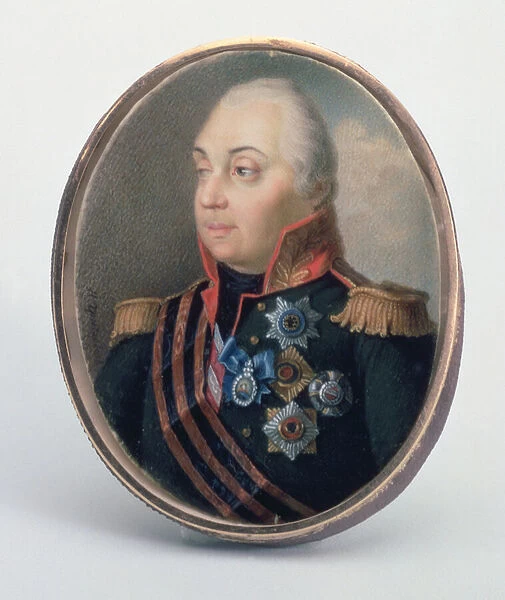 Mikhail Illarionovich Kutuzov, Prince of Smolensk, after 1813 (w  /  c & gouache)