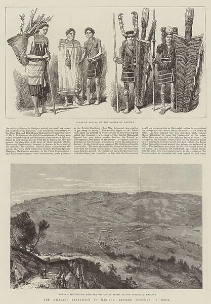 The Military Expedition to Manipur, Eastern Frontier of India (engraving)