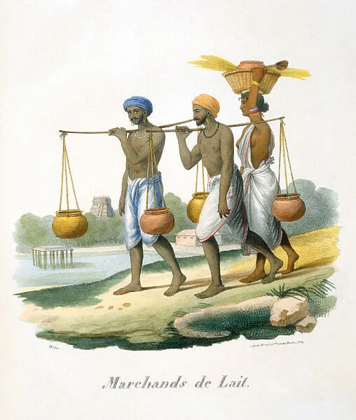 Milk Sellers, 1827-35 (colour litho)