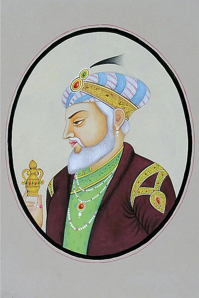 Miniature Painting of Mughal Emperor Aurangzeb