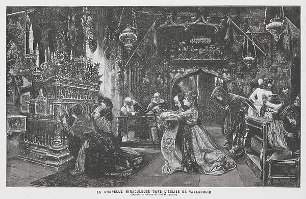 The Miraculous Chapel in the Church of Valladolid (engraving)