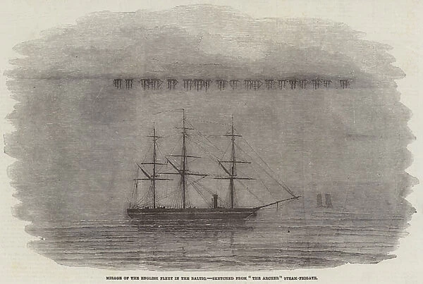 Mirage of the English Fleet in the Baltic (engraving)