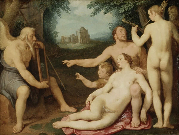 The Mirror of Time, 1628 (oil on copper)