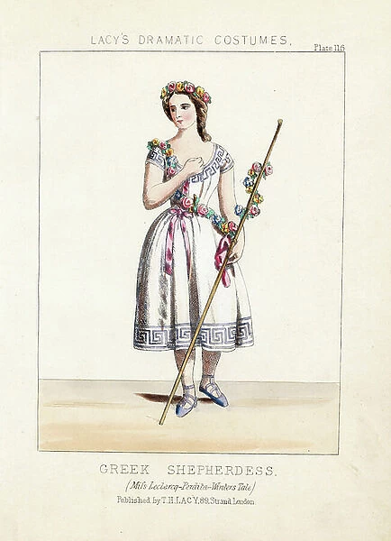 Miss Carlotta Leclercq as Perdita, Greek shepherdess, in Shakespeare's ' A Winter's Tale.' Leclercq (1838-1893) was a daughter of Charles Leclercq, ballet master and pantominist