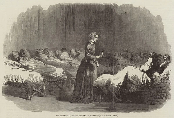 Miss Nightingale, in the Hospital, at Scutari (engraving)
