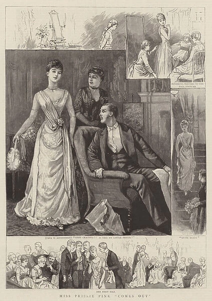 Miss Prissie Pink 'Comes Out'(engraving)