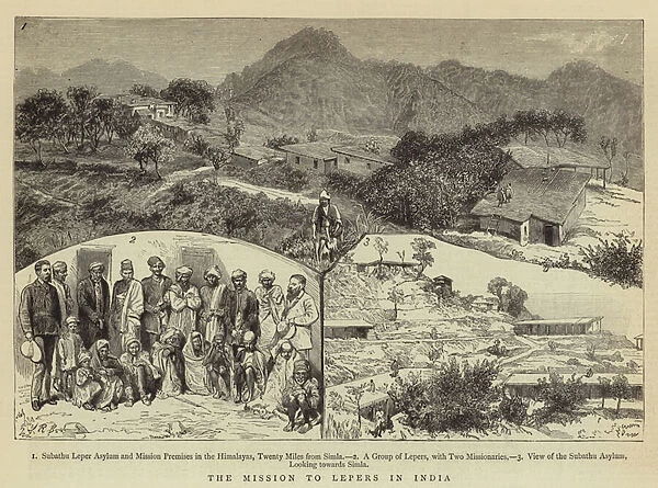 The Mission to Lepers in India (engraving)