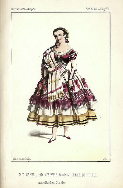 Mlle. Cabel as Elvire in 'le Muletier de Tolede' at the Theatre Lyrique