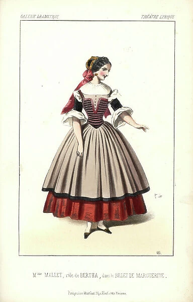 Mme. Mallet as Bertha in 'le Billet de Marguerite' at the Lyrique