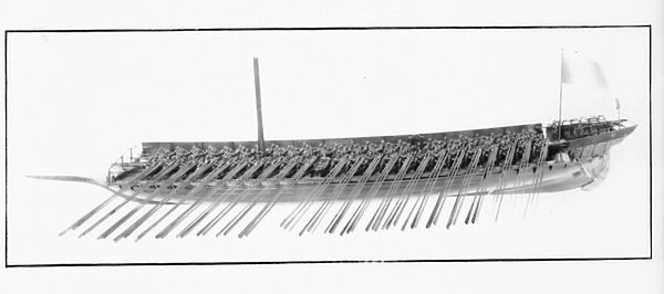Model of a Venetian Trireme (b  /  w photo)