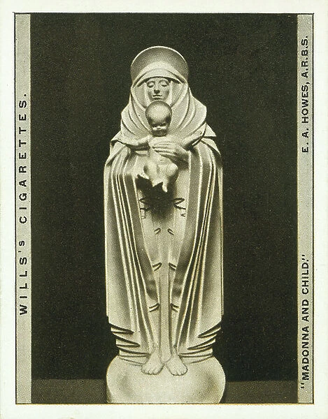 Modern British Sculpture, 1929: Madonna And Child by E Allan Howes (b / w photo)