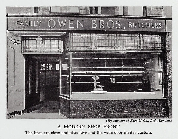 A modern shop front (b / w photo)