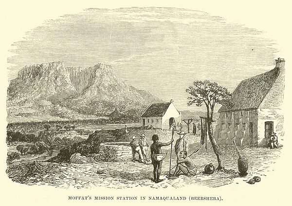 Moffats Mission Station in Namaqualand, Beersheba (engraving)