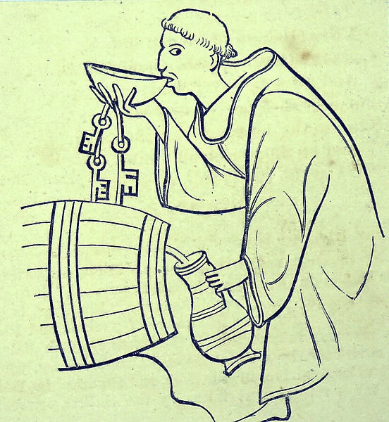 A Monk. 5308099 A Monk.; (add.info.: Woodcut engraving depicting a Monk