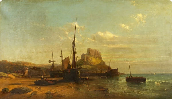 Mont Orgueil, Jersey, 1855 (oil on canvas)