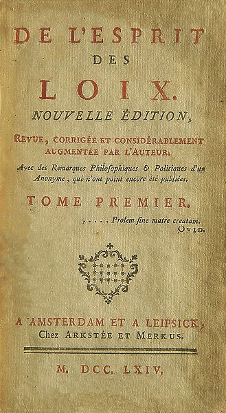 Montesquieu, Charles-Louis de Secondat, Baron de la Brede