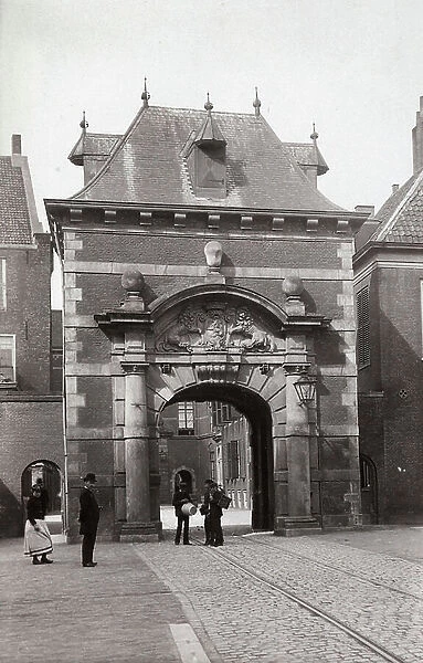 The monumental gate of Haag in the Netherlands