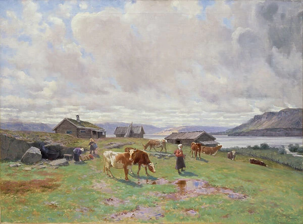 Morning Atmosphere at Holmvassbu (oil on canvas)
