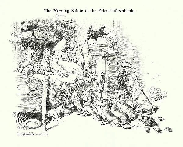 The Morning Salute to the Friend of Animals (engraving)