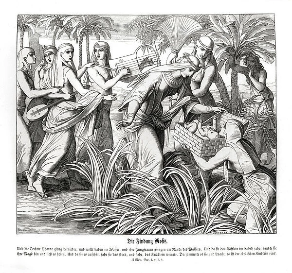 Moses is discovered in the reeds, Exodus