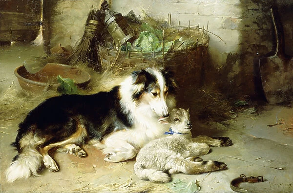 Motherless-The Shepherds Pet, 1897 (oil on canvas)