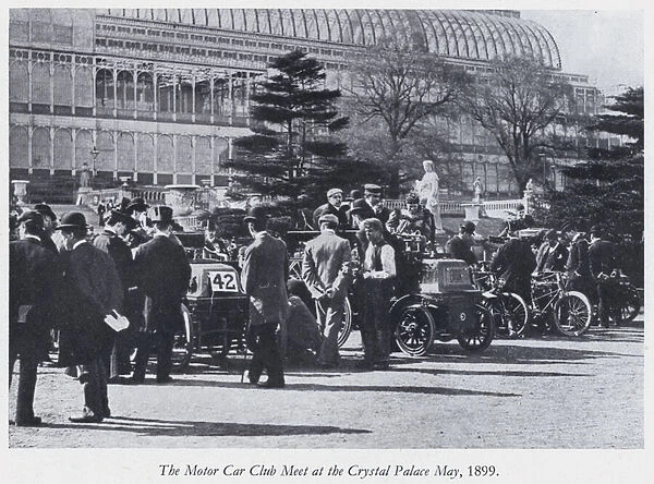 The Motor Car Club Meet at the Crystal Palace May 1899 (b  /  w photo)
