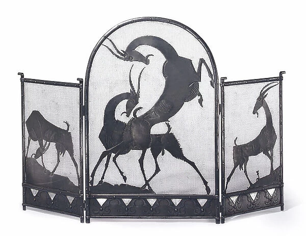 Mountain Goat: A Fire Screen, c.1924 (wrought iron and steel mesh)