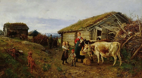 At the mountain pasture, 1882 (painting)