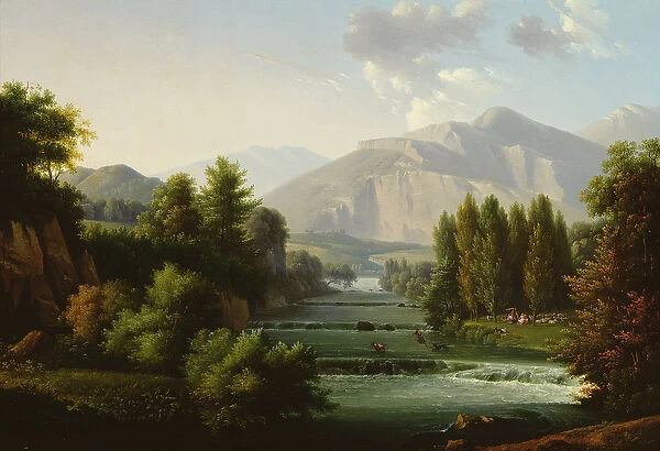 Mountainous landscape (oil on canvas)