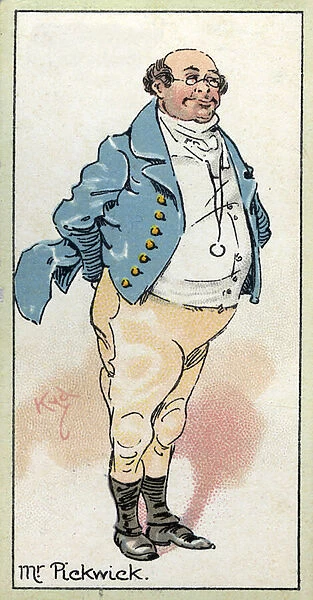 Mr Pickwick, hero of The Pickwick Papers by Charles Dickens