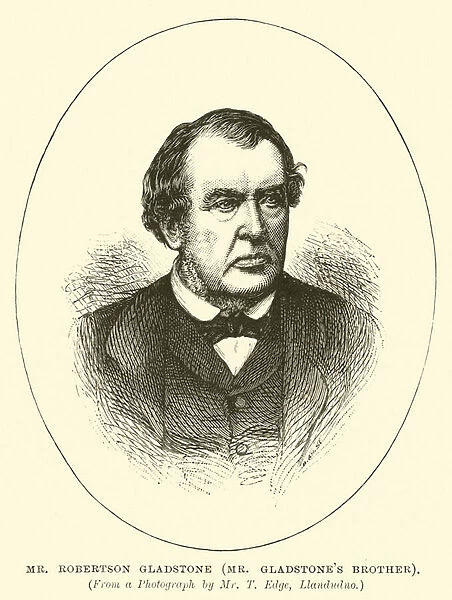 Mr Robertson Gladstone, Mr Gladstones Brother (engraving)
