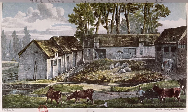 Mr Vandercolmes farm at Armbouts-Cappel (Nord) before the improvement of the manure