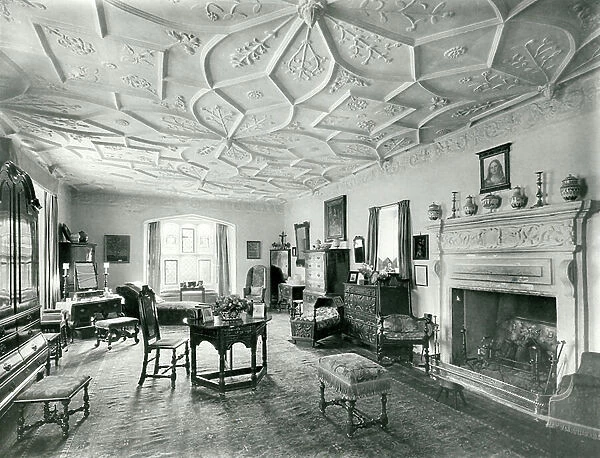 Mrs Messel's bedroom, Nymans, Sussex, from The English Manor House (b / w photo)